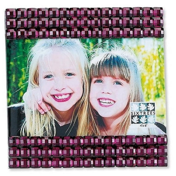 Jeweled faux amethyst crystal frame by Sixtrees - 4x6