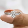 thumbnail image 1 of JEWELEGANT 1.5 Ct Oval Cut Moissanite Engagement Ring, Unique 3 Stone 18K Solid Gold Ring for Women, 1 of 8