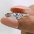 thumbnail image 1 of Jewelegant 1 Carat Marquise Moissanite Diamond Engagement Ring - East West Gold Dainty Solitaire Ring for Women, 1 of 8