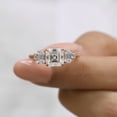thumbnail image 1 of JEWELEGANT 2 Ct Asscher Cut Moissanite Ring - 5 Stone Diamond Engagement Ring for Women, 1 of 6