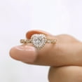 thumbnail image 1 of JEWELEGANT 1.5 Ct Heart Cut Moissanite Engagement Ring , Halo Simulated Diamond Ring for Women, 1 of 6