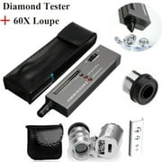 Jeweler Diamond Tool Kit Portable Diamond Tester - 60X Illuminated Loupe Non-Rechargeable