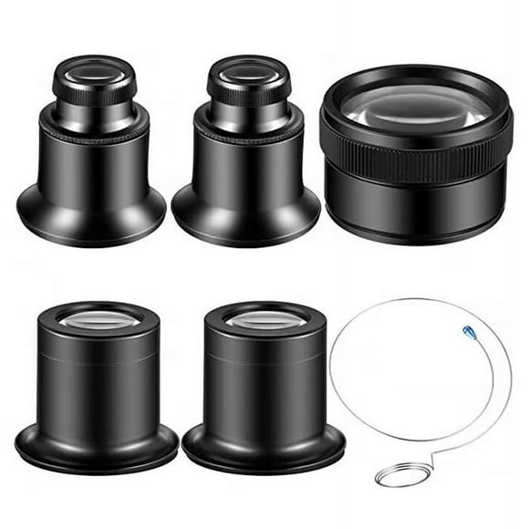 Jeweler Watch Magnifier Tool 5X 10X 15X 20X 30X Portable Monocular Magnifying Glass Loupe Lens for Eye Magnifier Lens