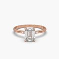 thumbnail image 1 of Jewelerix 1.50 CT Emerald Cut Ring Plated Rose Gold Moissanite Diamond Engagement Ring Comfort Fit Mother's Day Surprise Gift, 1 of 2