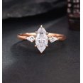 thumbnail image 1 of Jewelerix 1.50 CT Marquise Cut Ring Plated Yellow/Rose Gold Moissanite Diamond Engagement Ring Mother's Day Surprise Gift, 1 of 5