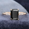 thumbnail image 1 of Jewelerix 1.50 CT Rose Gold Emerald Cut Ring Royal Moissanite Diamond Engagement Ring Proposal Promise Rings for Her, 1 of 5