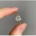 thumbnail image 1 of Jewelerix 1 CT Heart Cut Ring Lovely Moissanite Diamond Engagement Ring 14K Plated Yellow Gold Anniversary Gift for Her, 1 of 5