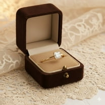 Jewelerix 10K Gold Moissanite Diamond Engagement Ring 1 CT Princess Cut Comfort Fit Ring Valentine's Surprise Gift