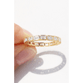 thumbnail image 1 of Jewelerix 10K Vermeil Yellow Gold Emerald Cut Moissanite Eternity Band, Bezel Set Stackable Wedding Ring, Perfect for Gift, 1 of 4