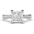 thumbnail image 1 of Jewelerix 10k White Gold Solitaire 1.5 CT Princess Cut Ring Moissanite Diamond Engagement Ring Promise Bridal Ring, 1 of 4