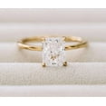thumbnail image 1 of Jewelerix 14K Plated Yellow Gold Radiant Cut Ring 1 CT Moissanite Diamond Engagement Ring Dazzling Wedding Ring, 1 of 4