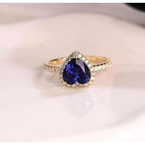 Jewelerix 14K Plated Yellow/Rose Gold Moissanite Diamond Engagement Ring 1.50 CT Heart Cut Ring Antique Wedding Promise Ring