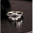 thumbnail image 1 of Jewelerix 2 CT Emerald Cut Ring 925 Sterling Moissanite Diamond Engagement Ring Proposal Luxurious Wedding Ring for Her, 1 of 5
