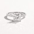 thumbnail image 1 of Jewelerix 2 ct Princess Cut Moissanite Ring, White Gold Vermeil Solitaire with Accents Engagement Ring for Women, Gift for Her, 1 of 4