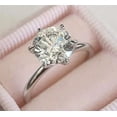 thumbnail image 1 of Jewelerix 6 Prongs Round Cut Engagement Ring 14K Plated White Gold Moissanite Diamond Ring Wonderful 1.00 CT Promise Ring, 1 of 5