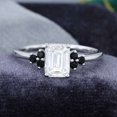 thumbnail image 1 of Jewelerix 925 Silver Emerald Cut Ring Moissanite Diamond Engagement Ring 2 CT Handmade Jewelry Anniversary Promise Ring Gift, 1 of 5