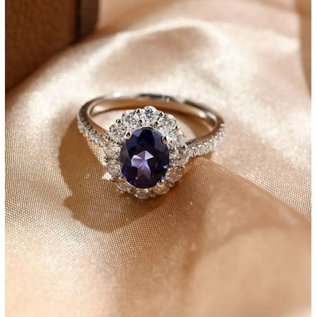Jewelerix 925 Silver Oval Cut Ring Gorgeous Moissanite Diamond Engagement Ring 2 CT Proposal Mother's Day Surprise Gift