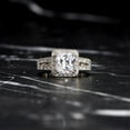 thumbnail image 1 of Jewelerix Amazing Cushion Cut Halo Engagement Ring 925 Sterling Silver Moissanite Diamond Split Shank Ring 2.50 CT Proposal Promise Ring, 1 of 6