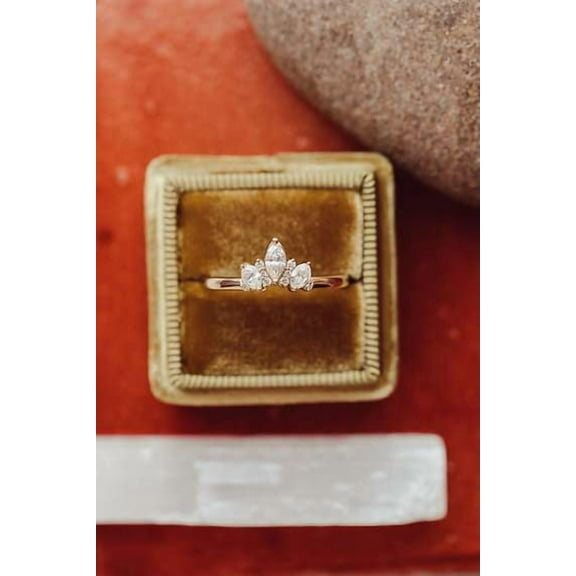 Jewelerix Amazing Marquise Cut Ring 14K Gold Moissanite Diamond Engagement Ring 2 CT Forever one Her Birthday Gift Ring