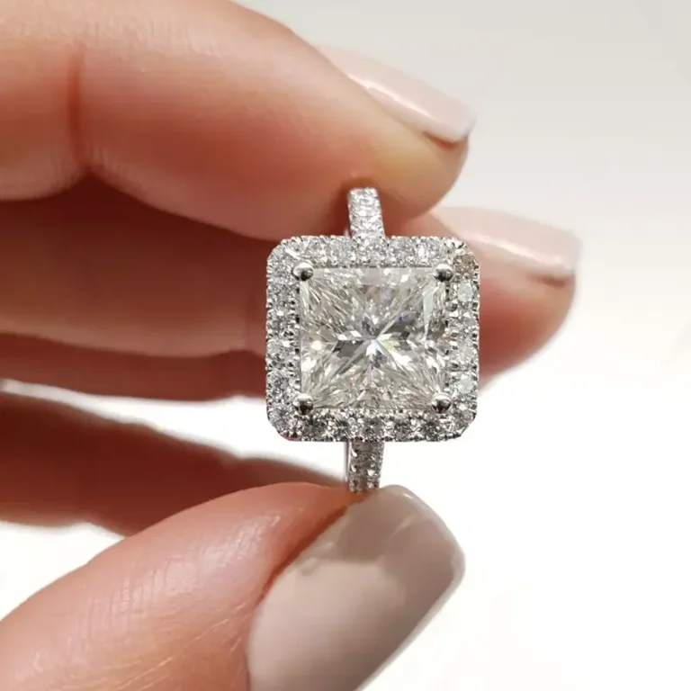 Jewelerix Best Women Proposal Princess Ring 18K White Gold