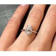 thumbnail image 1 of Jewelerix Brilliant Pear Cut Ring 1 CT Moissanite Diamond Engagement Ring Plated White/Yellow/Rose Gold Proposal Gift, 1 of 3