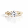 thumbnail image 1 of Jewelerix Brilliant Round Cut Anniversary Ring Elegant Moissanite Diamond Wedding Ring Romantic 14K Yellow Gold Vermeil Engagement Perfect Ring, 1 of 5