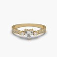 thumbnail image 1 of Jewelerix Channel Heart Cut Ring 2 CT Moissanite Diamond Engagement Ring Plated Gold Lovely Wedding Ring for Her, 1 of 2