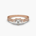 thumbnail image 1 of Jewelerix Channel Heart Cut Ring 2 CT Moissanite Diamond Engagement Ring Plated Gold Lovely Wedding Ring for Her, 1 of 2