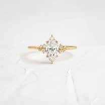 Jewelerix Comfort Fit Ring 2 CT Marquise Cut Ring 18K Moissanite Diamond Engagement Ring Wedding Ring for Women