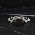 thumbnail image 1 of Jewelerix Curved Diamond Wedding Band Round Cut Pave Chevron Ring 14K White Gold Plated Contour Stacking Ring – Matching Band for Engagement Ring, 1 of 6