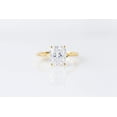 thumbnail image 1 of Jewelerix Cushion Cut Moissanite Engagement Ring, 14K Yellow Gold Vermeil Solitaire Ring, Bridal Wedding Anniversary Jewelry Gift, 1 of 4