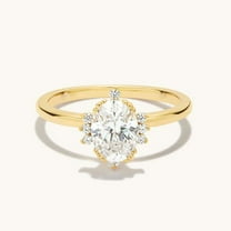 Jewelerix Dainty 18K Gold Ring Oval Cut Moissanite Diamond Engagement Ring 1.30 CT Bridal Wedding Gift For Her