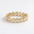 thumbnail image 1 of Jewelerix Full Eternity Heart Cut Band Engagement Ring Bridal Set Moissanite Anniversary Gift Ring Stackable White/Yellow Gold Vermeil Wedding Ring, 1 of 5