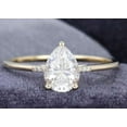 thumbnail image 1 of Jewelerix Glamorous 1.50 CT Moissanite Diamond Engagement Ring Pear Cut Plated Yellow Gold Ring Special Gift For Her, 1 of 5