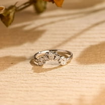 Jewelerix Marquise Cut Ring 2.30 CT Moissanite Diamond Engagement Ring 14K Plated Gold Proposal Anniversary Gift for Her