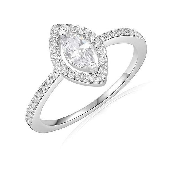 Jewelerix Marquise Cut Ring 925 Sterling Moissanite Diamond Engagement Ring 1.30 CT Wedding Valentine's Surprise Gift