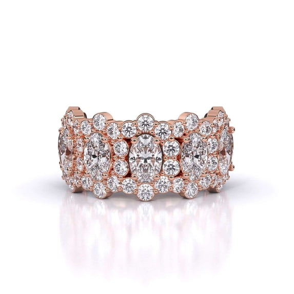 Jewelerix Moissanite Diamond Engagement Ring 4.50 CT Oval Cut Ring Plated White/yellow/rose Gold Anniversary Ring