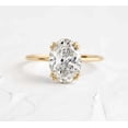 thumbnail image 1 of Jewelerix Oval Cut Solitaire Engagement Ring in 10K Yellow/White Gold Vermeil Ring, 2 Carat Moissanite Diamond Ring, Classic Wedding Promise Ring, 1 of 8