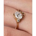 thumbnail image 1 of Jewelerix Oval Cut Wedding Gift Ring for Her 10K Yellow Gold Vermeil Elegant Moissanite Diamond Twist Band Modern Solitaire Promise Ring for Women, 1 of 5