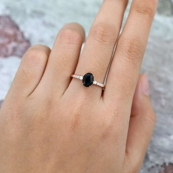 Jewelerix Pave Oval Cut Ring 1.50 CT Moissanite Diamond Engagement Ring Unique Comfort Fit Wedding Promise Rings for Her