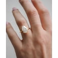 thumbnail image 1 of Jewelerix Pear Cut Moissanite Engagement Ring, Yellow Gold Vermeil Ring, Classic Solitaire Band, Proposal Ring, 1 of 5