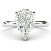 Jewelerix Pear Cut Ring 925 Sterling Moissanite Engagement Ring 1 CT Brilliant Birthday Gift for Sister