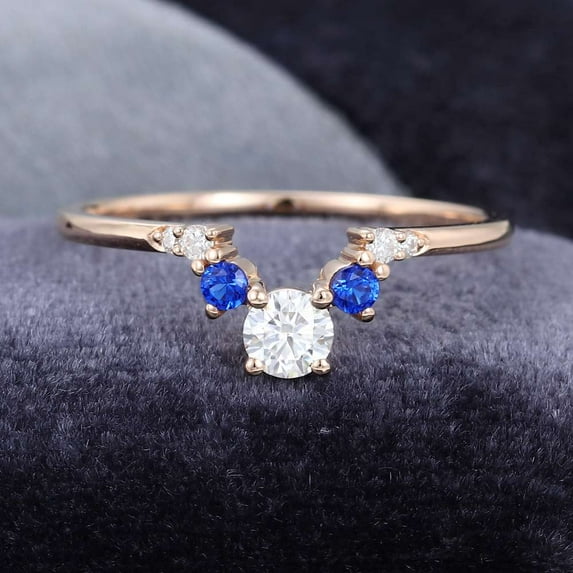 Jewelerix Plated Yellow Gold Ring 1.50 CT Round Cut Moissanite Diamond Engagement Ring Special Forever one Her Birthday Gift Ring