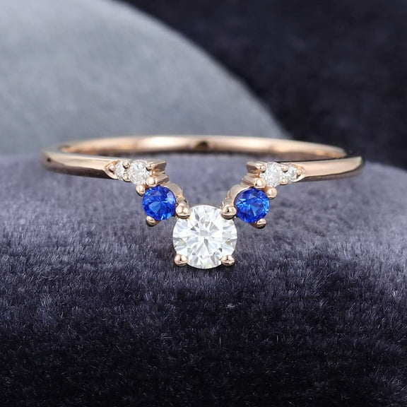 Jewelerix Plated Yellow Gold Ring 1.50 CT Round Cut Moissanite Diamond Engagement Ring Special Forever one Her Birthday Gift Ring