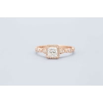 Jewelerix Princess Cut Comfort Fit Ring 2 CT Halo Moissanite Diamond Engagement Ring Anniversary Gift for Women