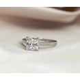 thumbnail image 1 of Jewelerix Princess Cut Solitaire Engagement Ring with Pavé Band in 14K White Gold Plated Classic Women's Wedding Ring, 1 of 6