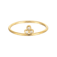 thumbnail image 1 of Jewelerix Round Cut Ring 14K Yellow Gold Moissanite Diamond Engagement Ring Dainty Anniversary Gift for Women, 1 of 1