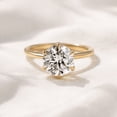 thumbnail image 1 of Jewelerix Round Cut Solitaire Engagement Ring in Yellow Gold Vermeil, Classic 6-Prong Setting, Wedding Proposal Ring, 1 of 3