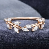 Jewelerix Unique 1.5 CT Yellow Gold Moissanite Diamond Engagement Ring Marquise Cut Beautiful Handmade Jewelry Birthday Gift Ring