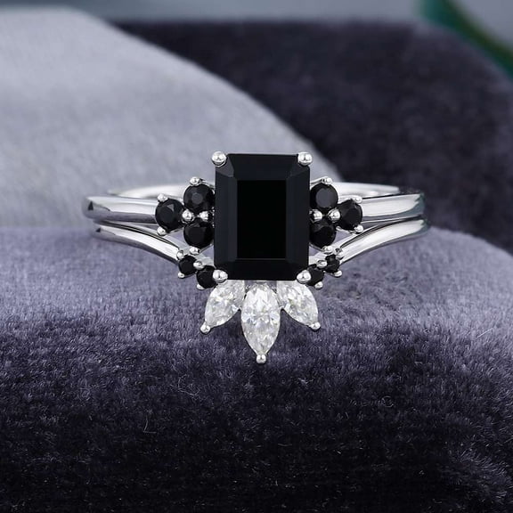 Jewelerix Unique Emerald Cut Ring 2.50 CT Moissanite Diamond Engagement Ring Sterling White Gold Amazing Birthday Gift for Sister